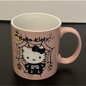 Sanrio Hello Kitty Skeleton Pink Spiderweb 2023 Halloween Mug Brand New